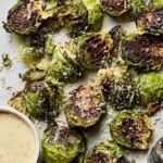 Roasted Smashed Brussels Sprouts with Parmesan
