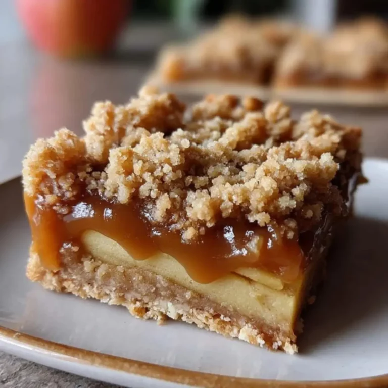 Salted Caramel Apple Crumble Bars Fall Treat