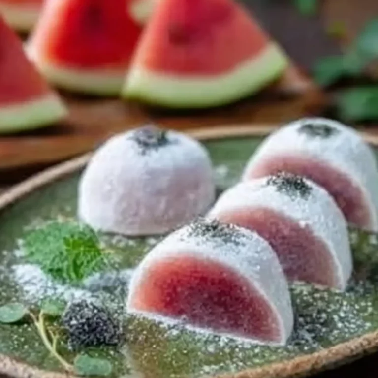 Watermelon Mochi