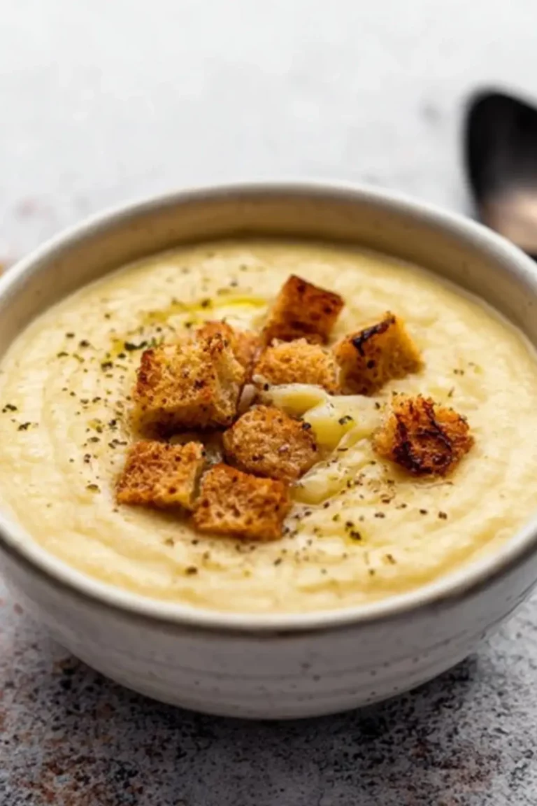 CREAMY ROASTED GARLIC POTATO SOUP