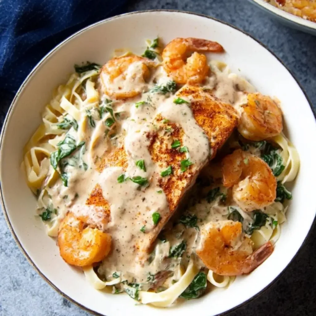 Cajun Salmon and Shrimp