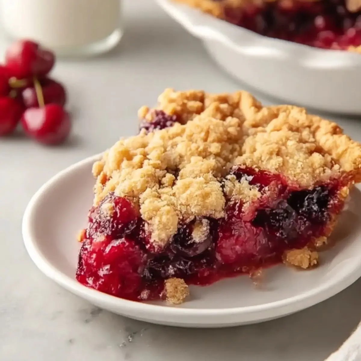 Cherry Crumb Pie Recipe + Easy + 5 Steps - CookBakeShare