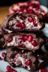 Chocolate Covered Pomegranate Yogurt Clusters
