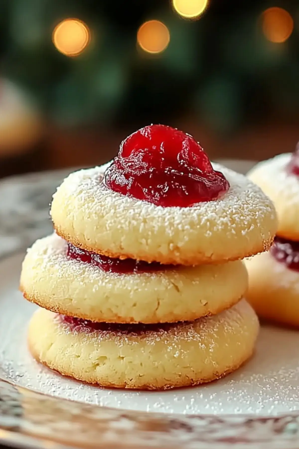 Christmas Maraschino Cherry Shortbread Cookies Delight