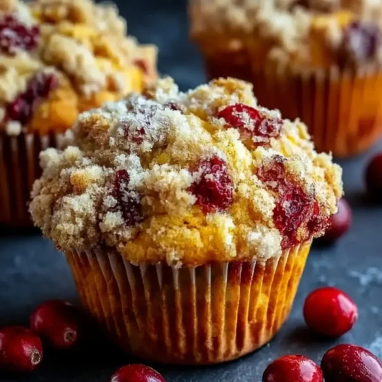 Cranberry Orange Muffins with Streusel