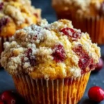 Cranberry Orange Muffins with Streusel