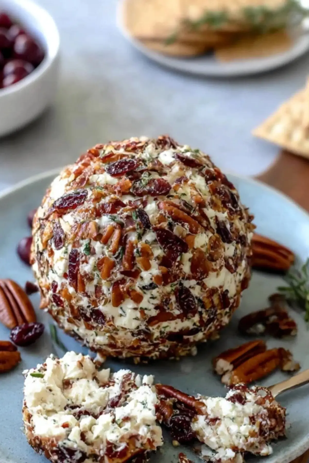 Cranberry Pecan Goat Cheese Ball