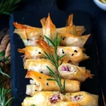 Cranberry and Brie Filo Crackers