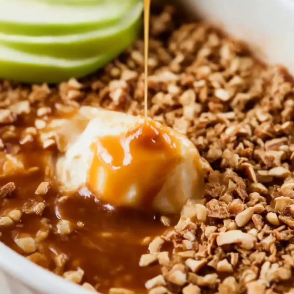 Cream Cheese Caramel Apple Dip with Toffee Bits