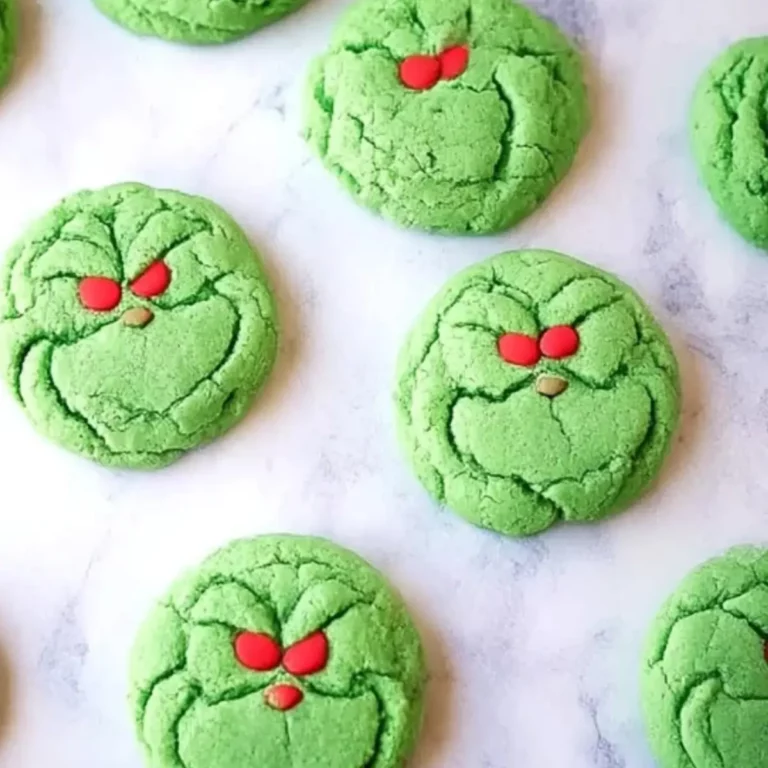 Crinkly Grinch Cookies