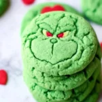 Crinkly Grinch Cookies