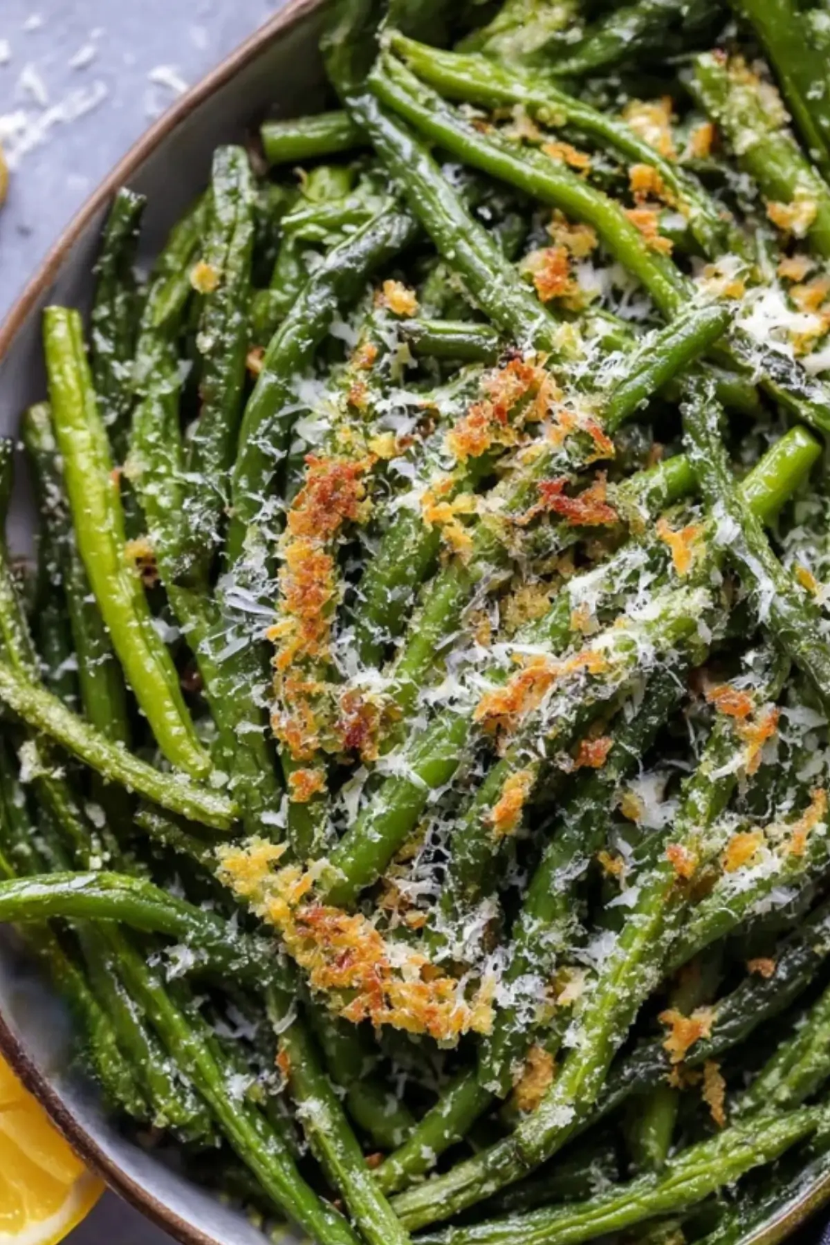 Crispy Garlic Parmesan Roasted Green Beans