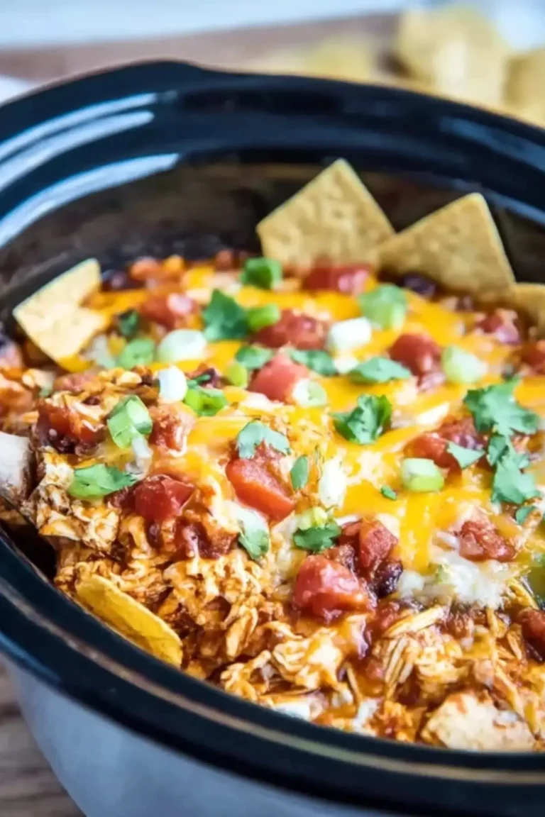 Crockpot Chicken Enchilada Casserole