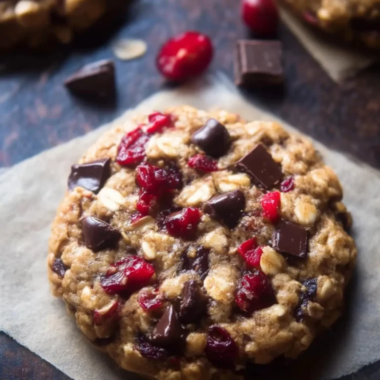 Dark Chocolate Cranberry Oatmeal Cookies