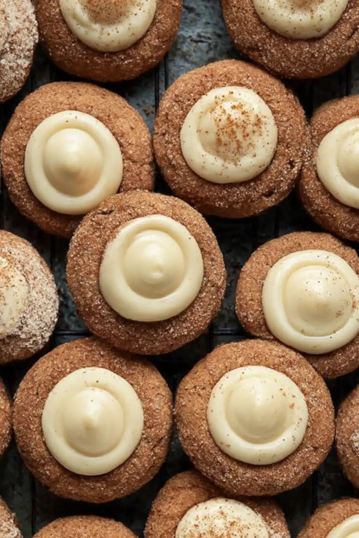 Eggnog Snickerdoodle Thumbprint Cookies