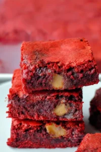 Fudgy Red Velvet Brownies