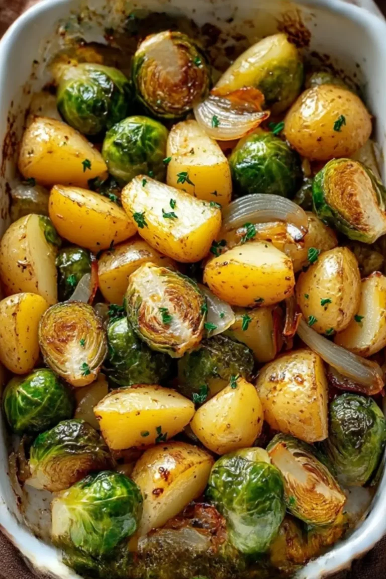 Garlic Brussels Sprouts Potatoes