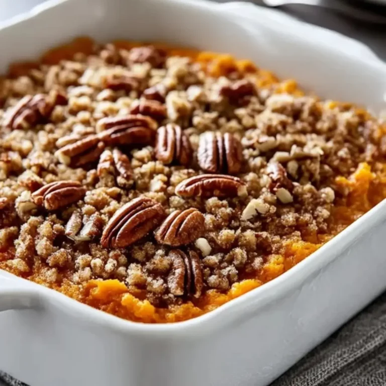 Healthy Sweet Potato Casserole with Pecan Streusel