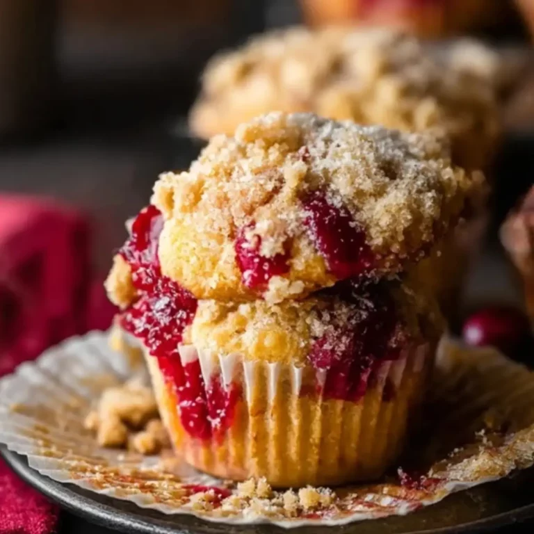 Leftover Cranberry Sauce Coffee Cake Muffins