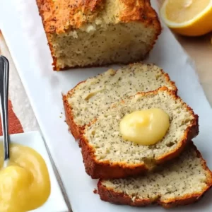 Lemon Poppy Seed Bread with Lemon Curd