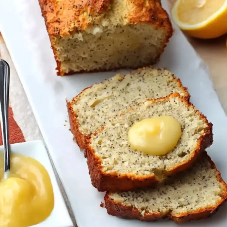 Lemon Poppy Seed Bread with Lemon Curd