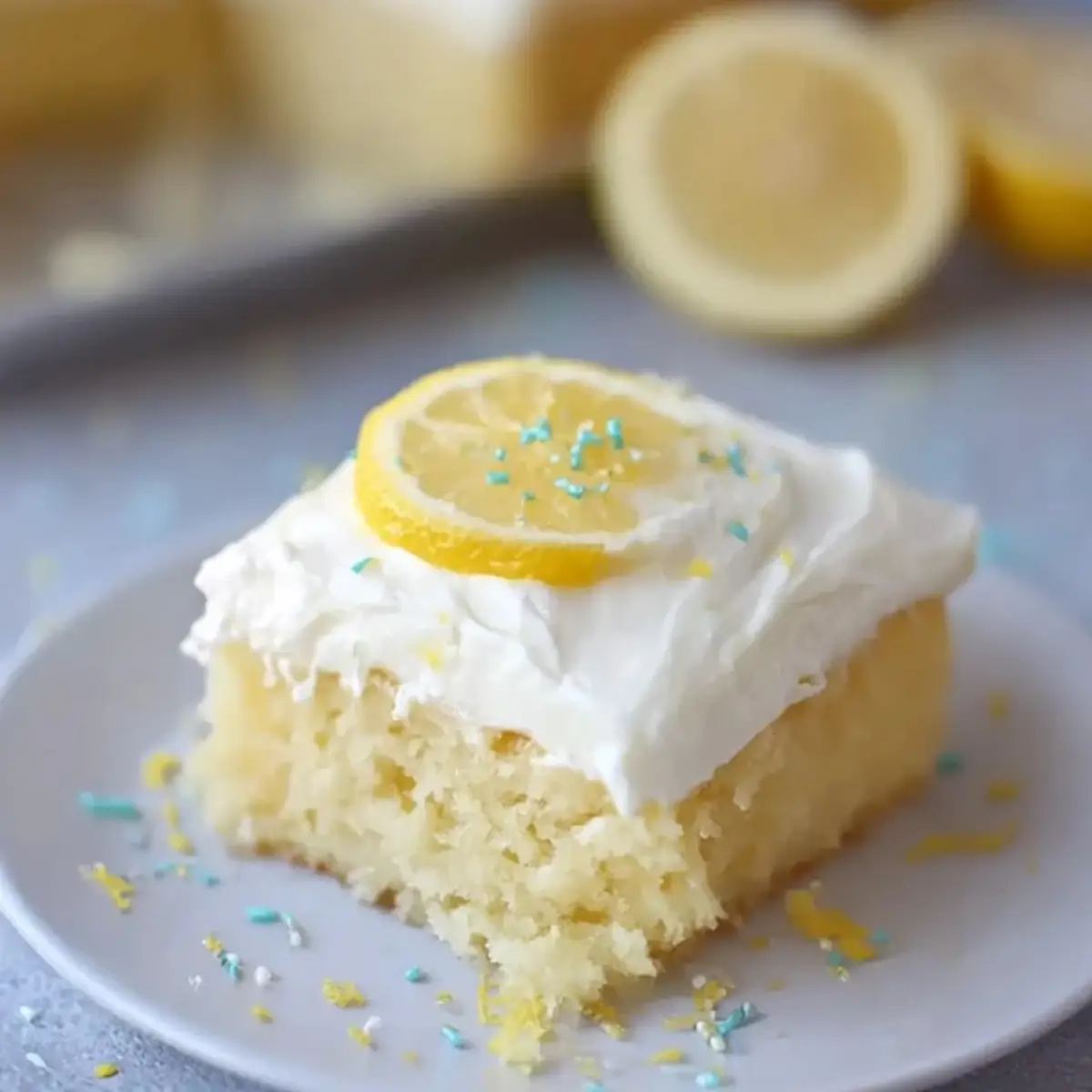 Lemon Sheet Cake with Cream Cheese Frosting