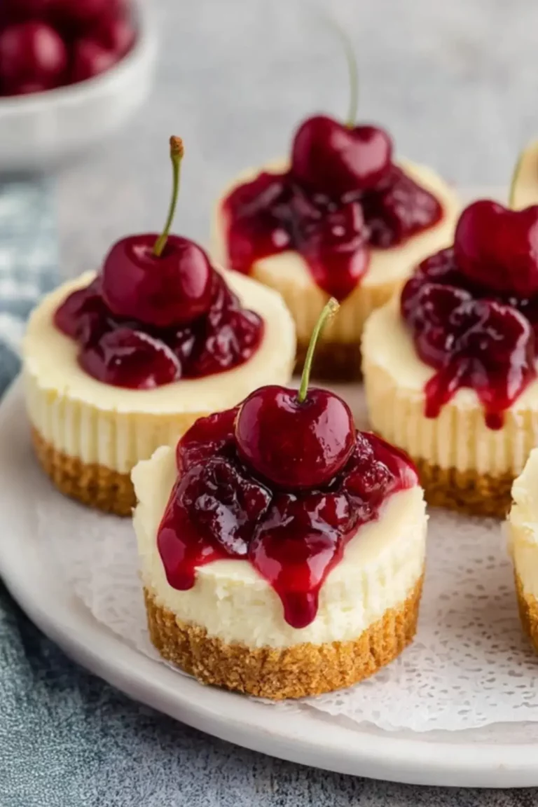 Mini Cherry Cheesecakes