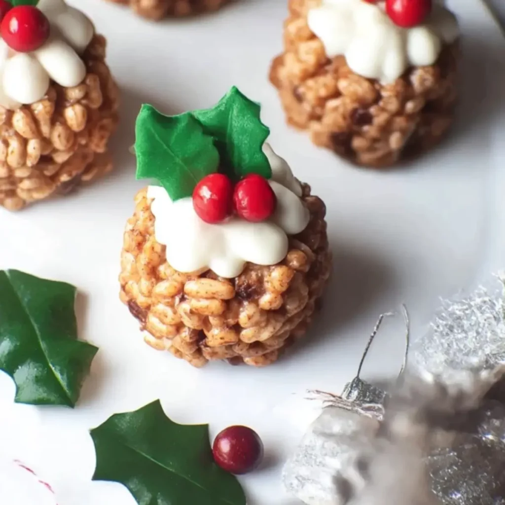 Rice Krispie Christmas Puddings