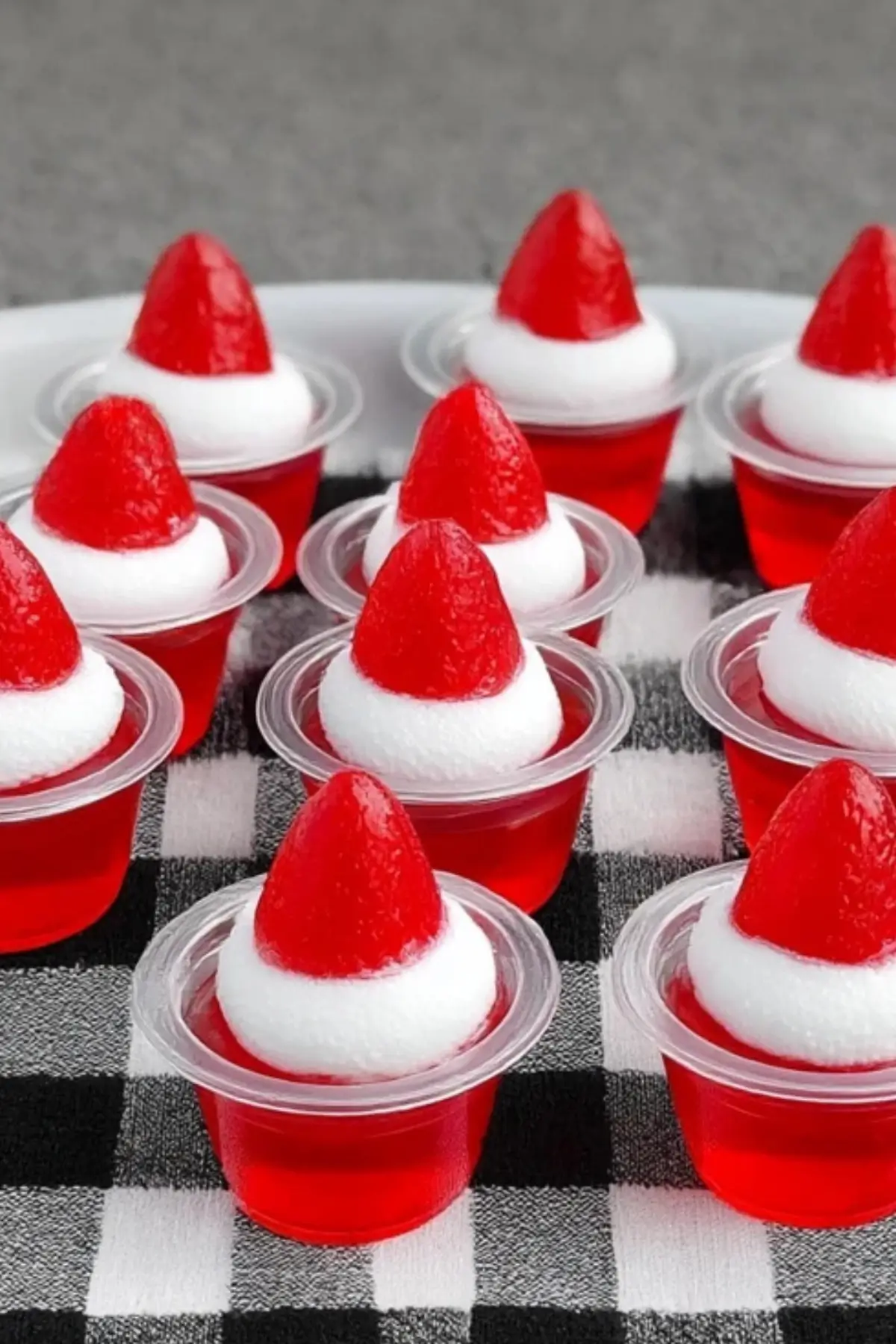 Santa Hat Jello Shots