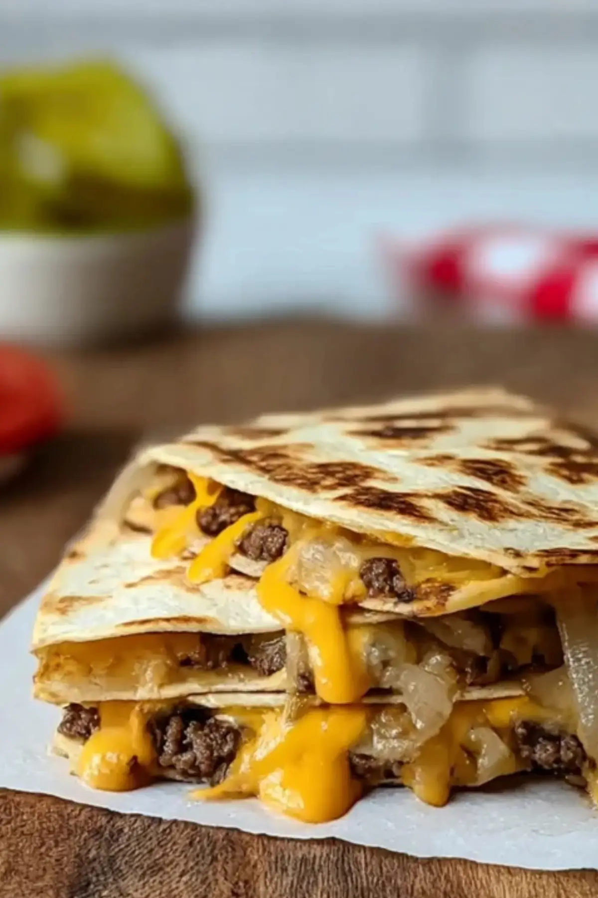 Smash Burger Quesadilla
