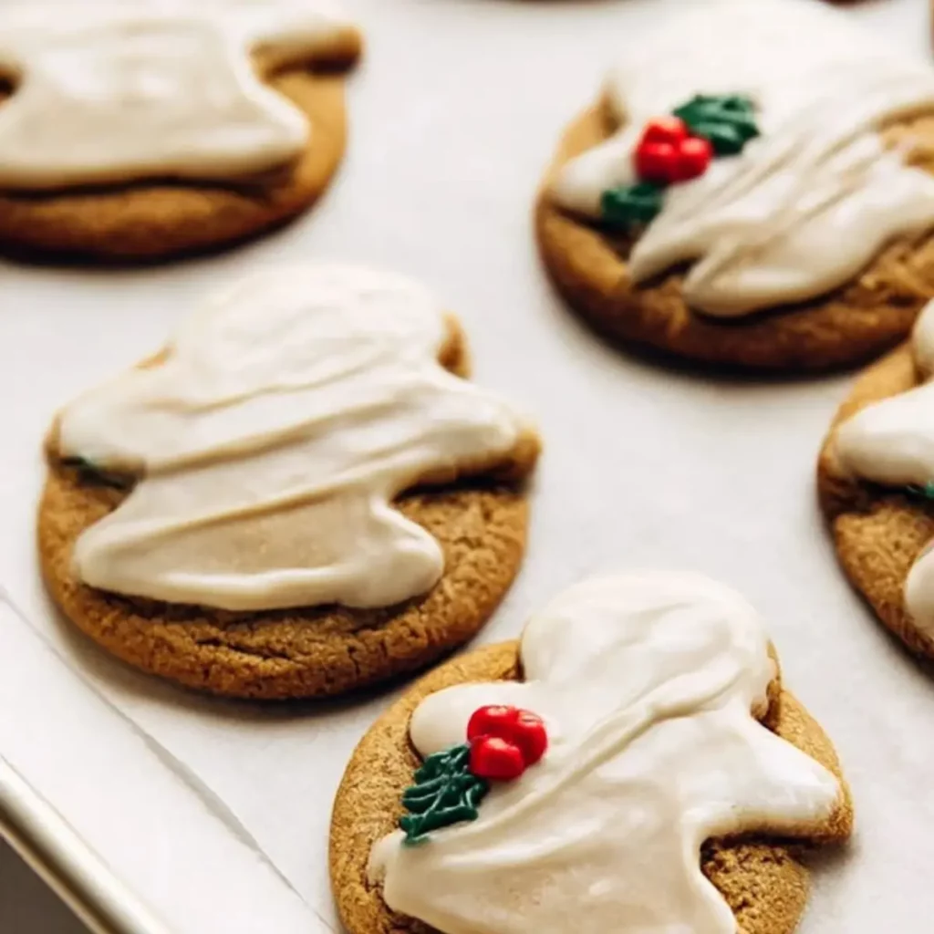 Soft Gingerbread Cookies with Maple Glaze