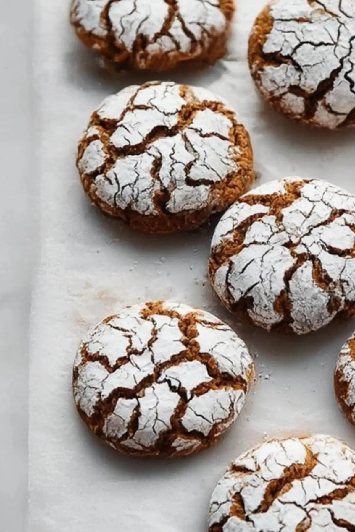 Soft and Spiced Gingerbread Crinkle Cookies