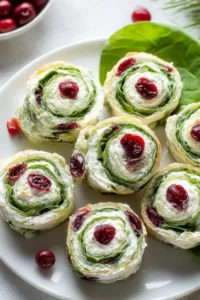 Tasty Christmas Cranberry Pinwheels