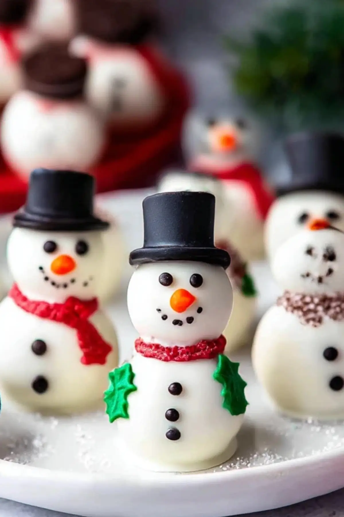 snowman oreo balls
