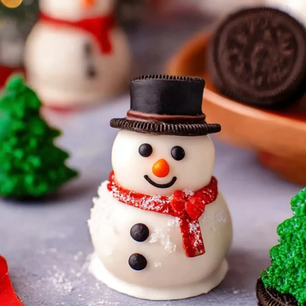 snowman oreo balls