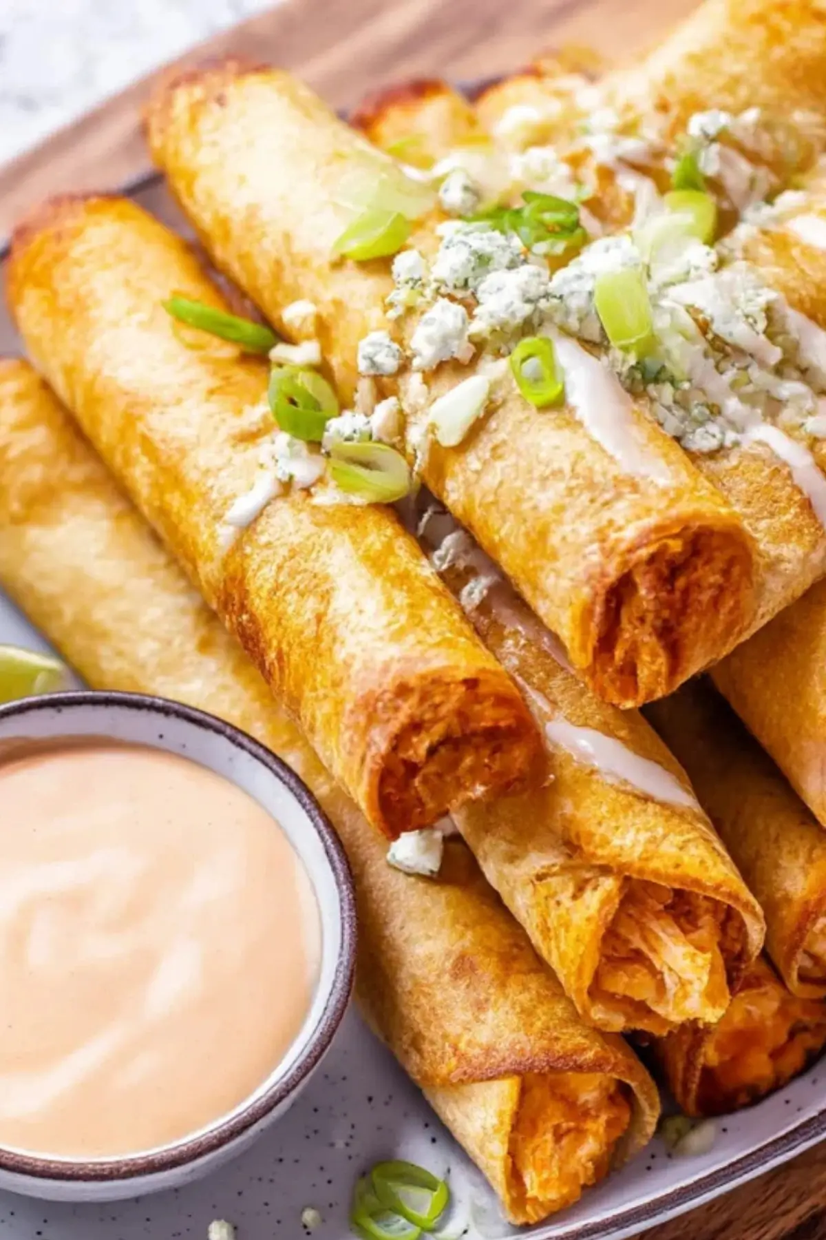 Baked Buffalo Chicken Taquitos