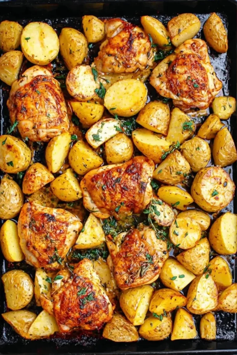 Baked Chicken Thighs and Potatoes