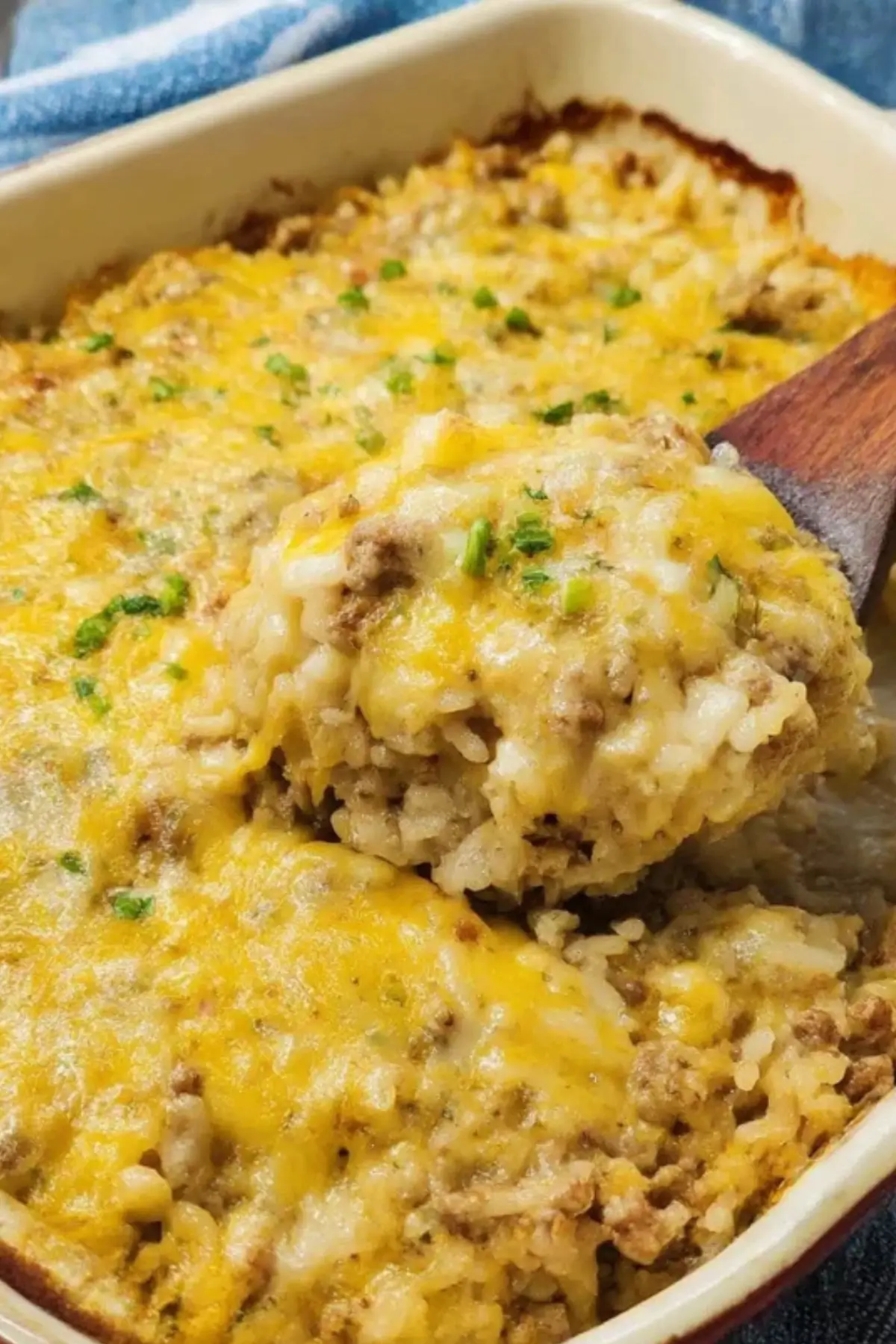 Cheesy Ground Beef and Rice Casserole