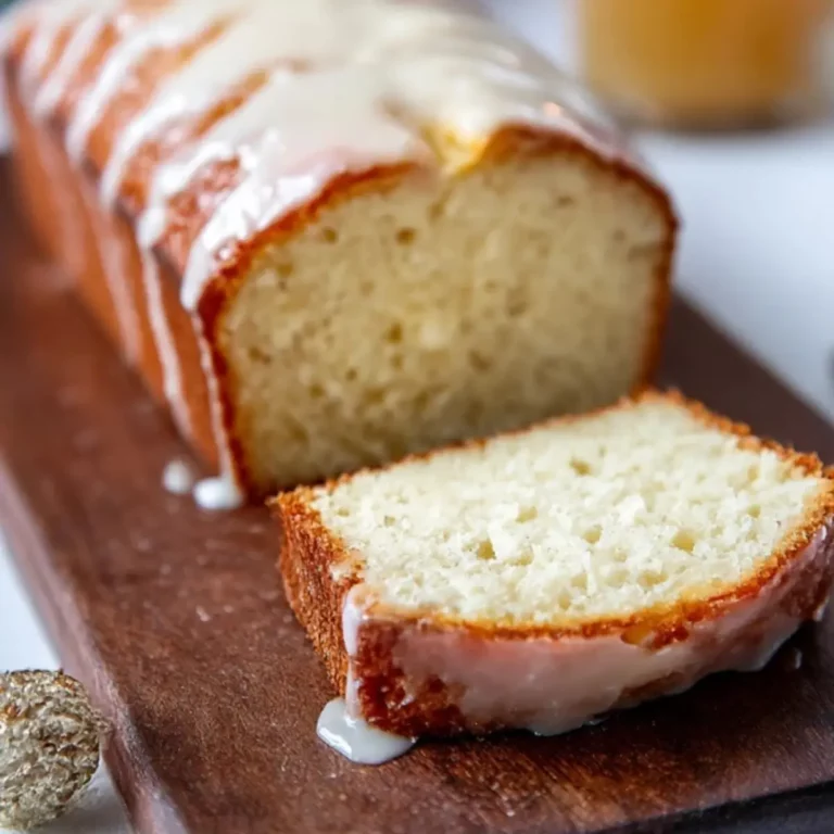 Christmas Eggnog Bread with Rum Glaze