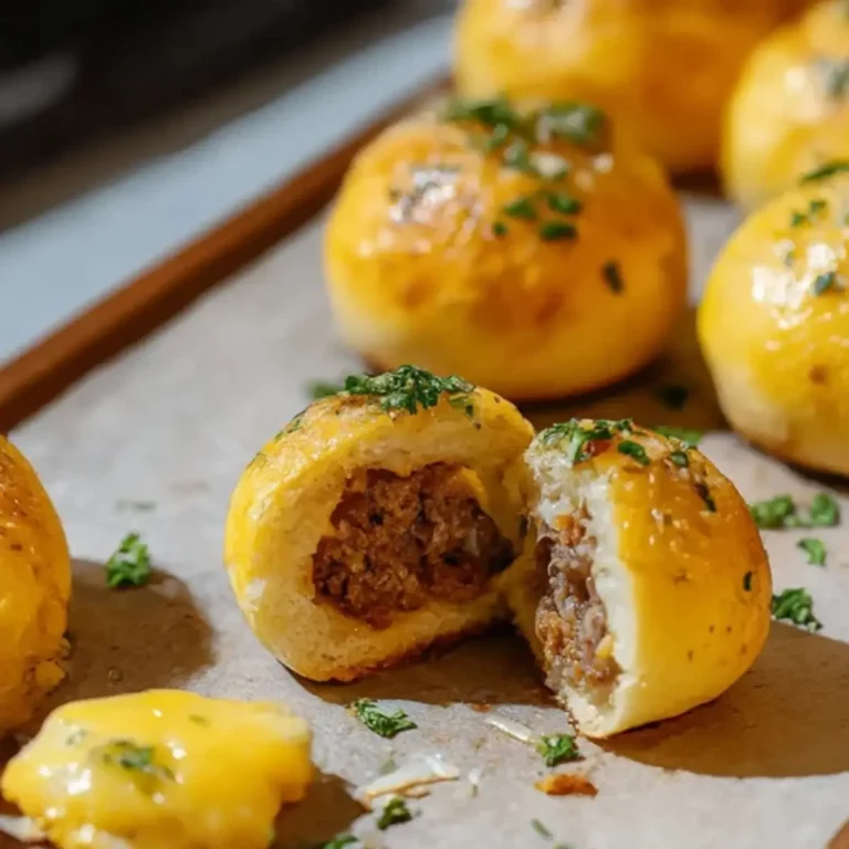 Garlic Parmesan Cheeseburger Bombs