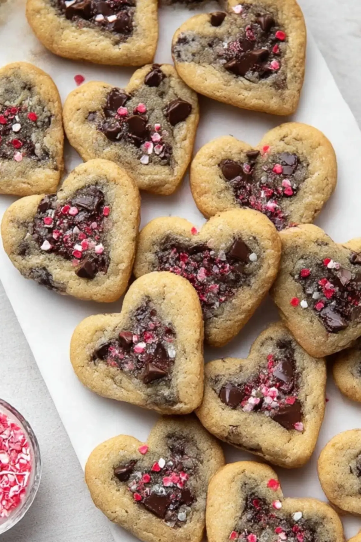 Heart Shaped Chocolate Chip Cookies