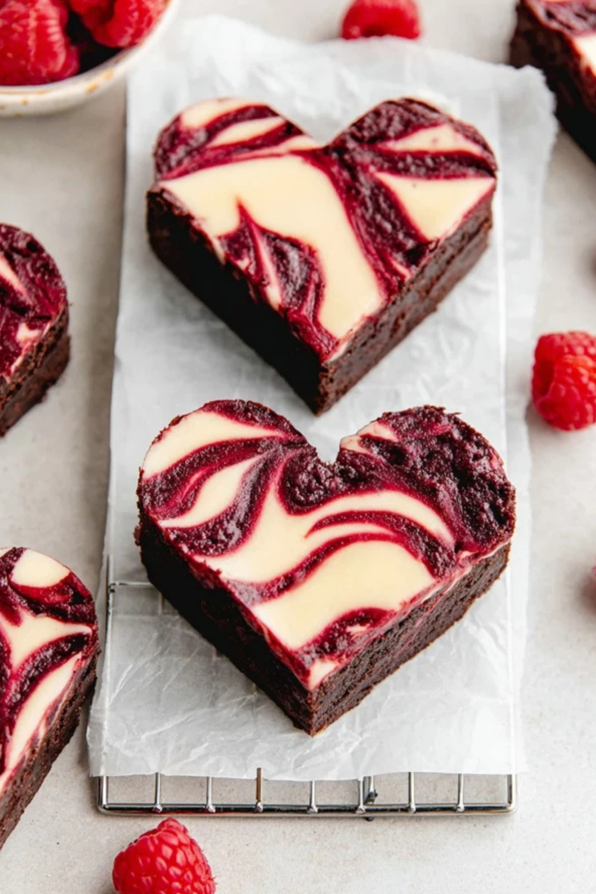 Heart shaped brownies