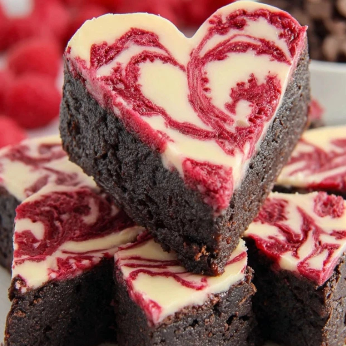 Heart shaped brownies
