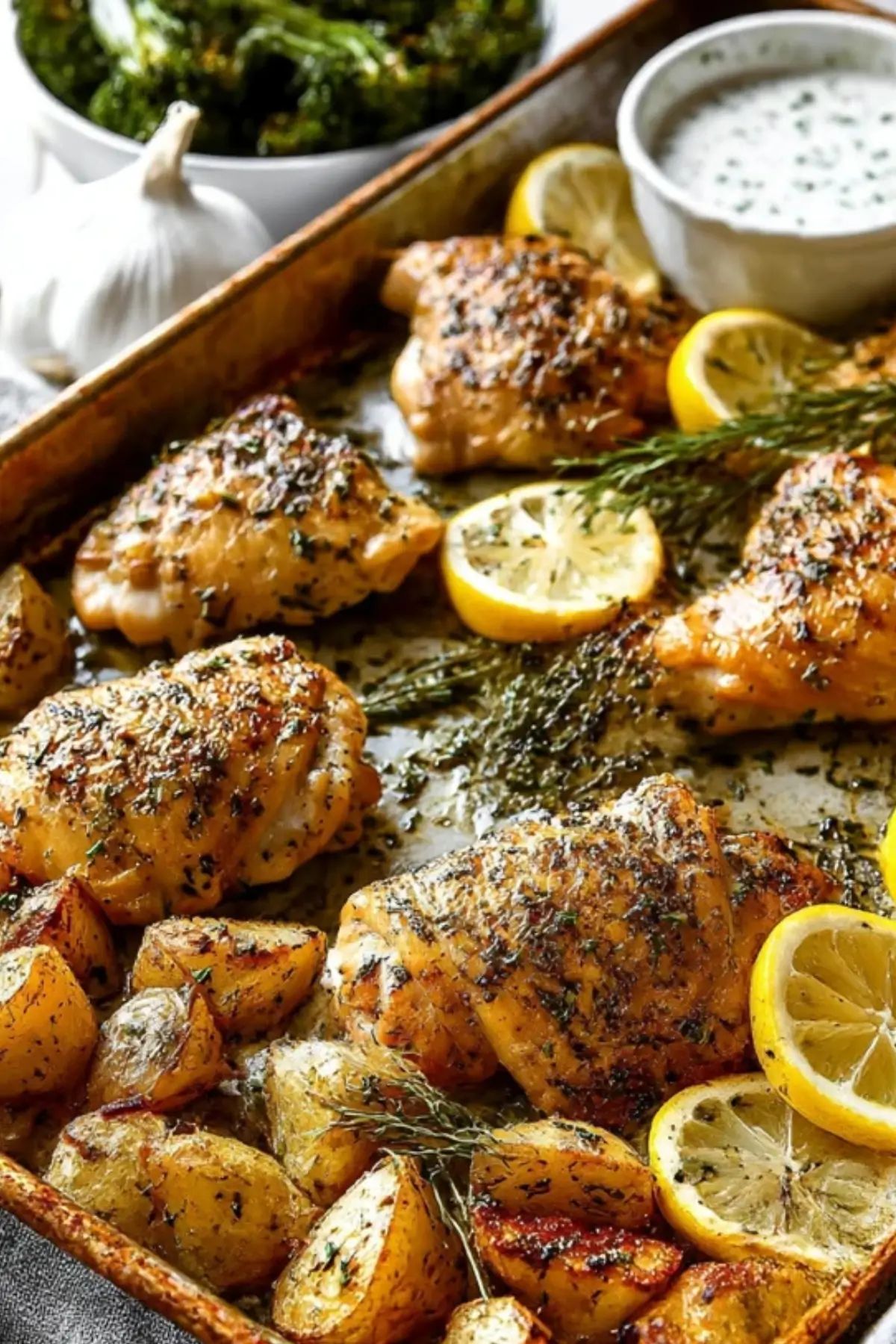 Lemon Garlic Chicken Thighs