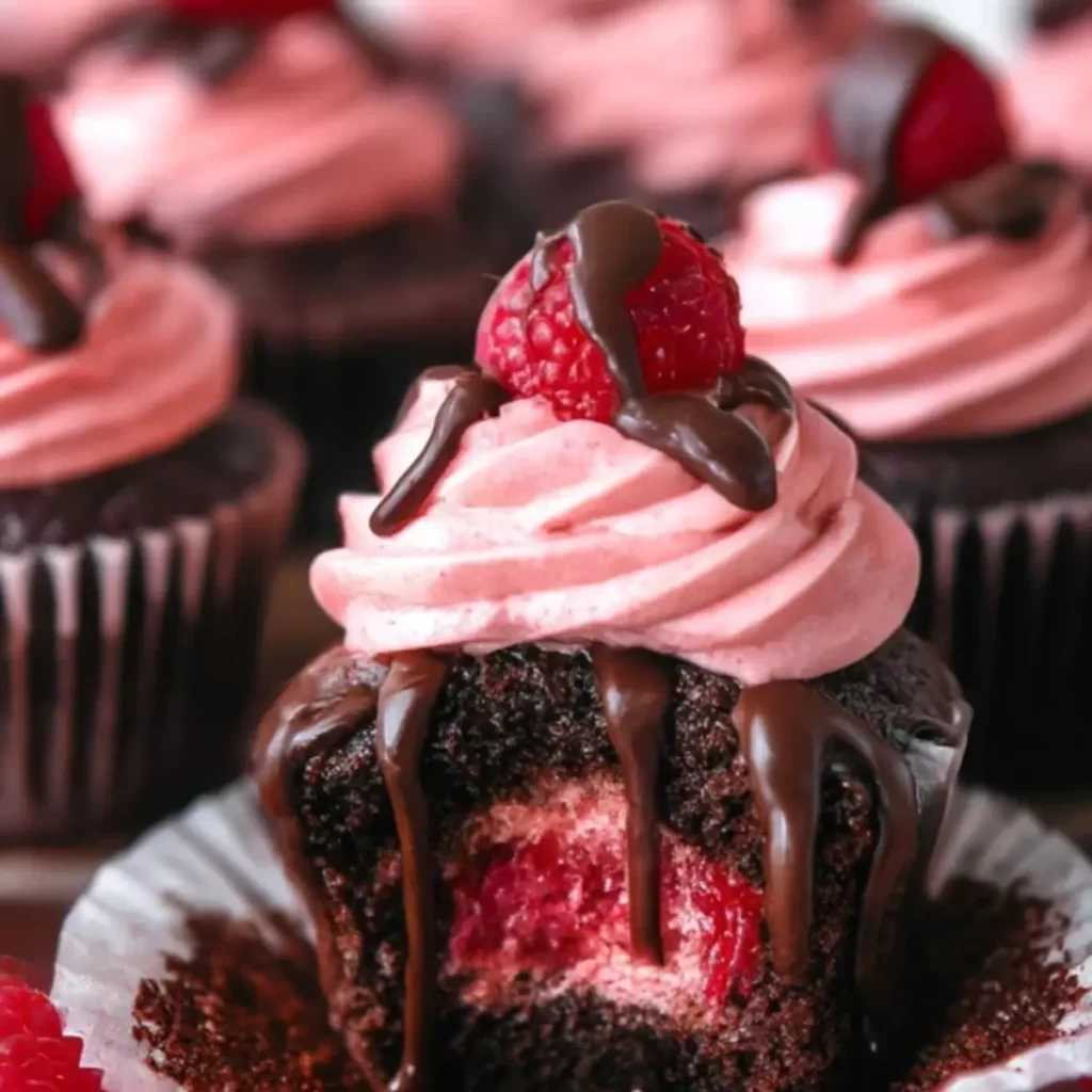 Raspberry Chocolate Cupcakes
