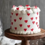 Red and White Valentine’s Day Cake