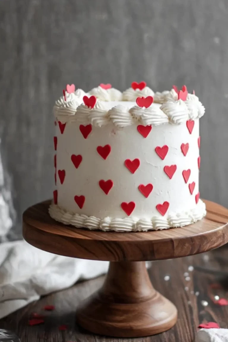Red and White Valentine’s Day Cake