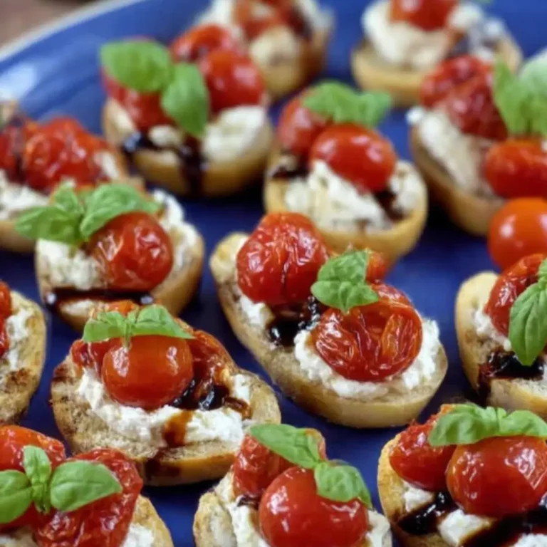Ricotta Bruschetta with Roasted Tomatoes
