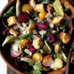 Rustic Winter Salad with Sherry Vinaigrette & Torn Croutons
