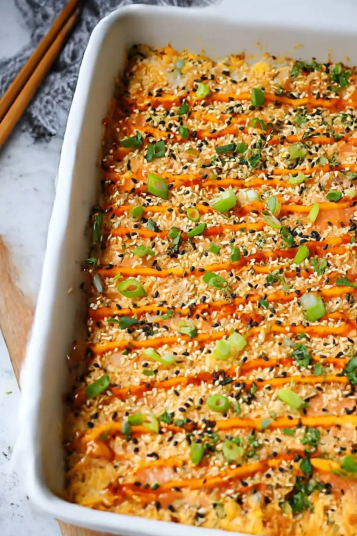 Salmon Sushi Bake